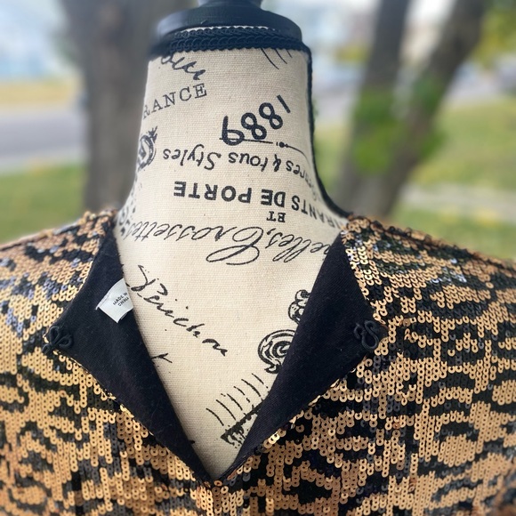 Zara Slip on Leopard sequin dress - Picture 10 of 13